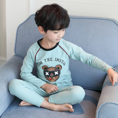 Chlapčenské jesenné dvojdielne pyžamo s potlačou