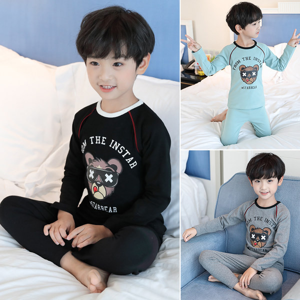 Chlapčenské jesenné dvojdielne pyžamo s potlačou