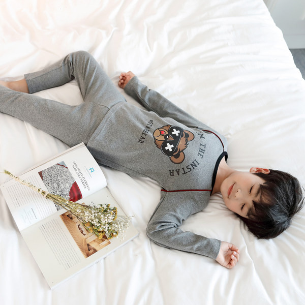 Chlapčenské jesenné dvojdielne pyžamo s potlačou