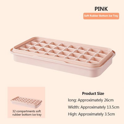 Forma na ľad, miska na ľad s viečkom, plastová, domáce koktailové whisky barové príslušenstvo, kreatívne DIY štvorcové formy na kocky ľadu, chladnička, ľadový box