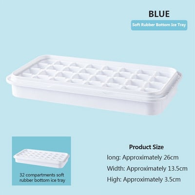 Forma na ľad, miska na ľad s viečkom, plastová, domáce koktailové whisky barové príslušenstvo, kreatívne DIY štvorcové formy na kocky ľadu, chladnička, ľadový box