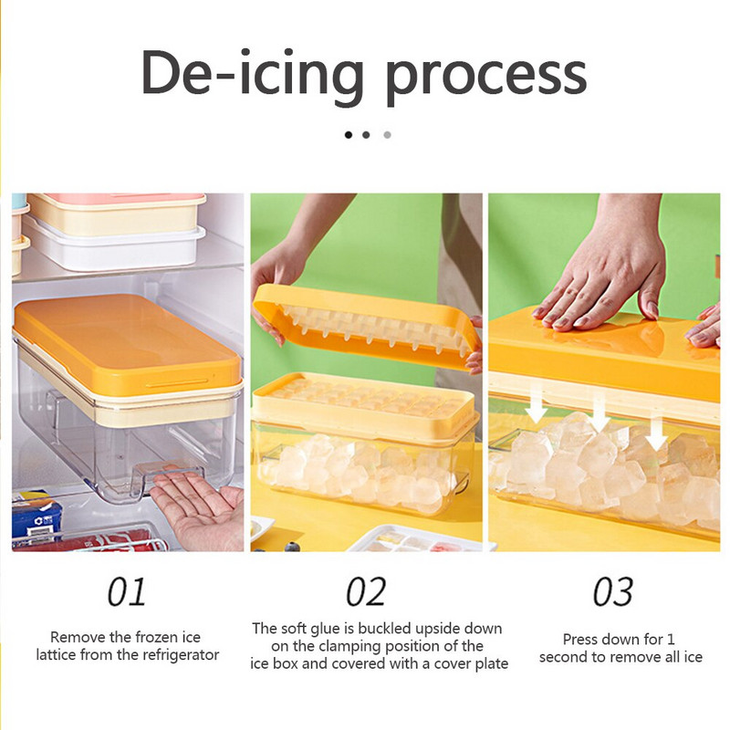 Forma na ľad, miska na ľad s viečkom, plastová, domáce koktailové whisky barové príslušenstvo, kreatívne DIY štvorcové formy na kocky ľadu, chladnička, ľadový box