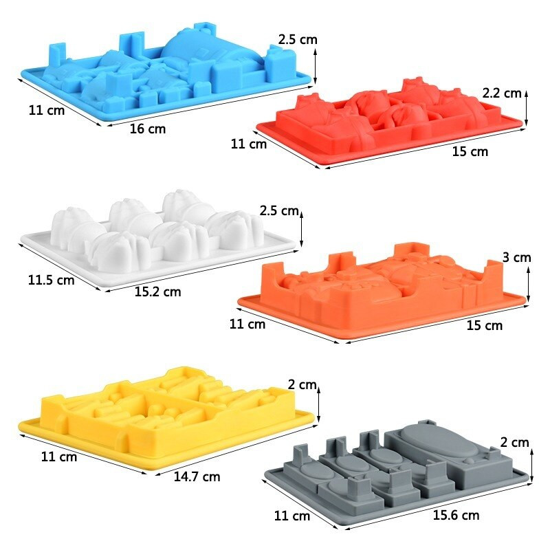 Silikónové formy na zdobenie tort, formy na pečenie čokoládových cukríkov, gumových dezertov, formy na ľad pre fanúšikov Star Wars.