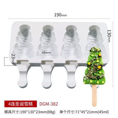 Silikónové formy na nanuky so 4 otvormi, formy na výrobu zmrzliny, kuchynské náradie, gadgety, príslušenstvo