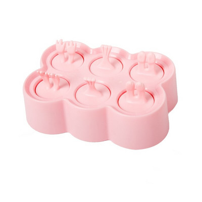 6-bunková silikónová forma Silikónová forma na zmrzlinu Formy na nanuky DIY Forma na zmrzlinu Forma na výrobu ľadových nanukov Tácka na ľad