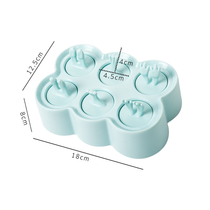 6-bunková silikónová forma Silikónová forma na zmrzlinu Formy na nanuky DIY Forma na zmrzlinu Forma na výrobu ľadových nanukov Tácka na ľad