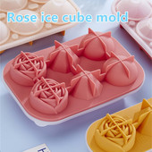 Silikónová forma na ľad, výrobník ľadu, forma na čokoládovú penu, DIY whisky, ľadový hokej, ľahko uvoľniteľné formy na ľad v tvare ruže, kuchynské náradie
