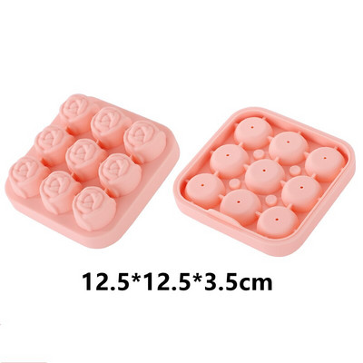 Silikónová forma na ľad, výrobník ľadu, forma na čokoládovú penu, DIY whisky, ľadový hokej, ľahko uvoľniteľné formy na ľad v tvare ruže, kuchynské náradie