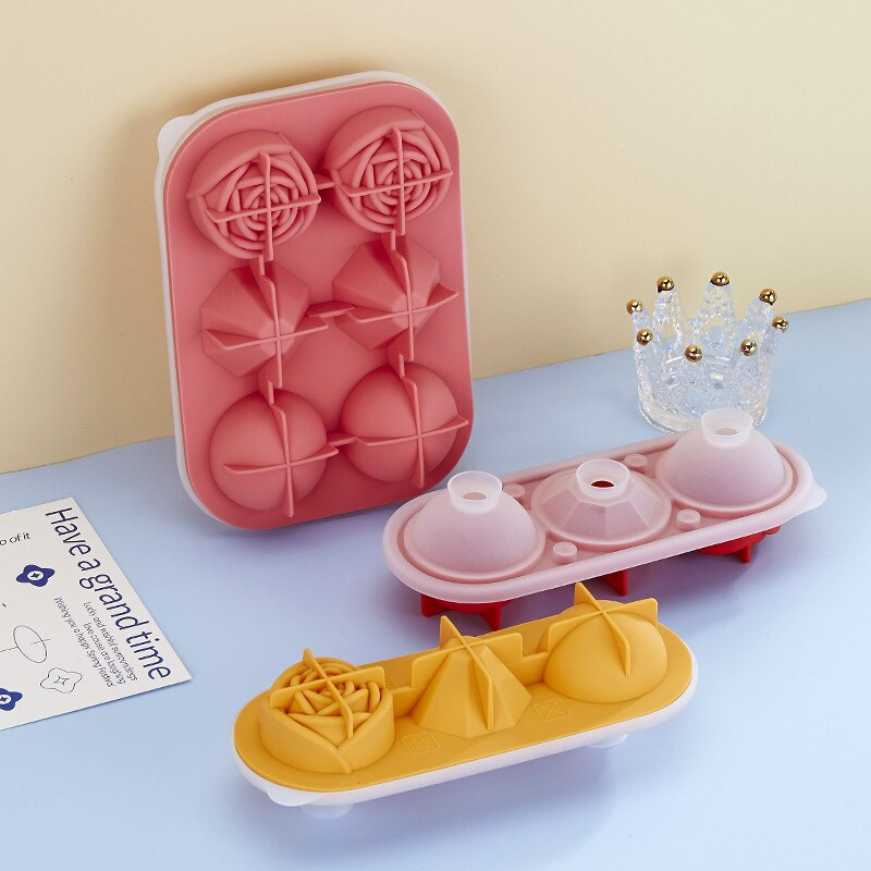 Silikónová forma na ľad, výrobník ľadu, forma na čokoládovú penu, DIY whisky, ľadový hokej, ľahko uvoľniteľné formy na ľad v tvare ruže, kuchynské náradie