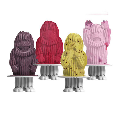 4 silikónové formy na nanuky s tyčinkami, forma na zombie nanuk, forma na lebku a zmrzlinu, forma na nanuk, sada letných foriem na ľad.