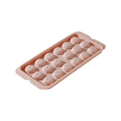 18/33 mriežka 3D okrúhle kosoštvorcové formy na ľad, plastová miska na ľad, domáci bar, párty, hokej, otvory na výrobu krabičiek, formy s krytom, DIY formy