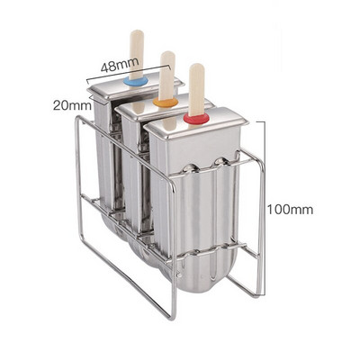 3/6/10 Forma na nanuk z nehrdzavejúcej ocele, forma na zmrzlinu, držiak na ovocné nanuky, tyčinky na nanuky, výrobník ľadu, kuchynské náčinie