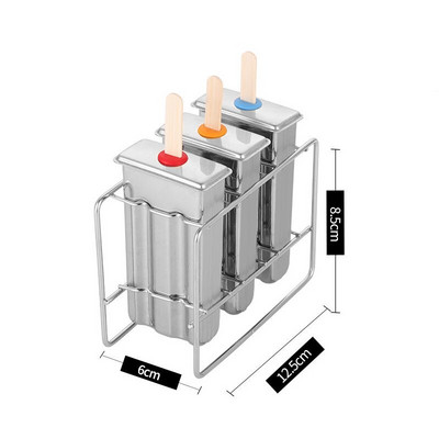 3/6/10 Forma na nanuk z nehrdzavejúcej ocele, forma na zmrzlinu, držiak na ovocné nanuky, tyčinky na nanuky, výrobník ľadu, kuchynské náčinie