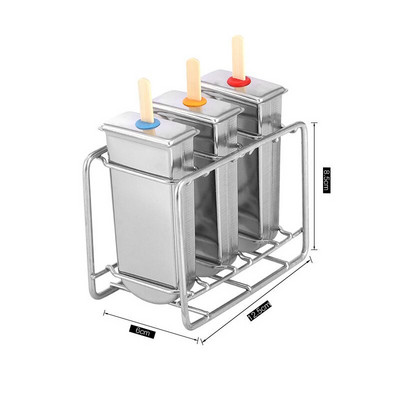 3/6/10 Forma na nanuk z nehrdzavejúcej ocele, forma na zmrzlinu, držiak na ovocné nanuky, tyčinky na nanuky, výrobník ľadu, kuchynské náčinie