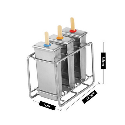 3/6/10 Forma na nanuk z nehrdzavejúcej ocele, forma na zmrzlinu, držiak na ovocné nanuky, tyčinky na nanuky, výrobník ľadu, kuchynské náčinie