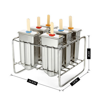 3/6/10 Forma na nanuk z nehrdzavejúcej ocele, forma na zmrzlinu, držiak na ovocné nanuky, tyčinky na nanuky, výrobník ľadu, kuchynské náčinie