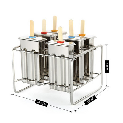 3/6/10 Forma na nanuk z nehrdzavejúcej ocele, forma na zmrzlinu, držiak na ovocné nanuky, tyčinky na nanuky, výrobník ľadu, kuchynské náčinie