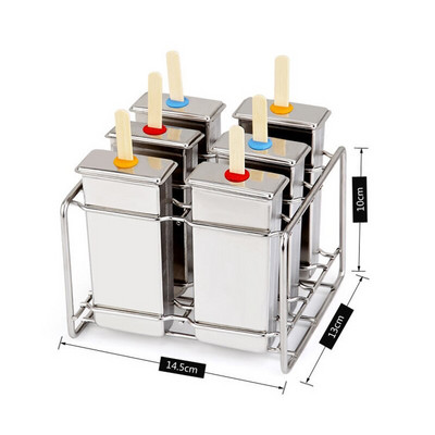 3/6/10 Forma na nanuk z nehrdzavejúcej ocele, forma na zmrzlinu, držiak na ovocné nanuky, tyčinky na nanuky, výrobník ľadu, kuchynské náčinie