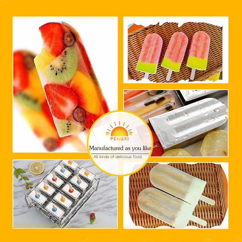 3/6/10 Forma na nanuk z nehrdzavejúcej ocele, forma na zmrzlinu, držiak na ovocné nanuky, tyčinky na nanuky, výrobník ľadu, kuchynské náčinie