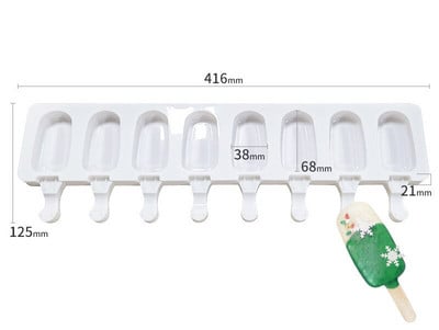 Silikónová forma Magnum so 4/8 bunkami, silikónová forma na zmrzlinu, formy na nanuky, formy na zmrzlinu pre domácich majstrov, forma na výrobu ľadových nanukov, miska na ľad.