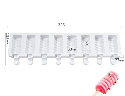 Silikónová forma Magnum so 4/8 bunkami, silikónová forma na zmrzlinu, formy na nanuky, formy na zmrzlinu pre domácich majstrov, forma na výrobu ľadových nanukov, miska na ľad.