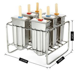 6/10 foriem z nehrdzavejúcej ocele, forma na zmrzlinu, forma na nanuk, držiak na tyčinky na ovocnú zmrzlinu