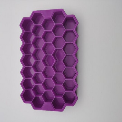 Silikónový výrobník ľadových kociek s voštinovým vzorom, forma na ľad, magnum silikónová forma na výrobu ľadových kociek, potravinárska forma na whisky koktail, 37 mriežok