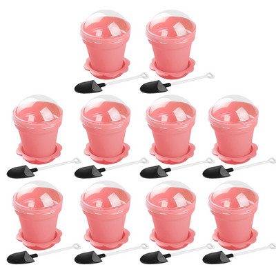 Behogar 10 sád kvetináčov v štýle DIY pečenia želé torta pena jogurt úložný držiak pohár s viečkami lopatka naberačky na párty potreby