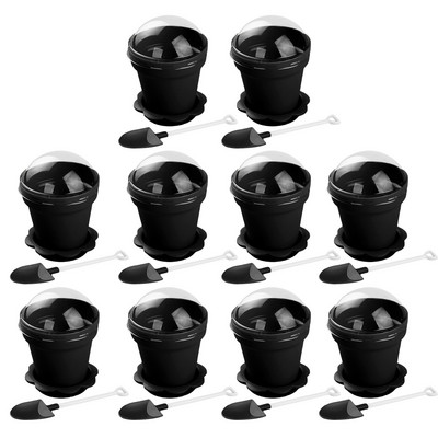 Behogar 10 sád kvetináčov v štýle DIY pečenia želé torta pena jogurt úložný držiak pohár s viečkami lopatka naberačky na párty potreby