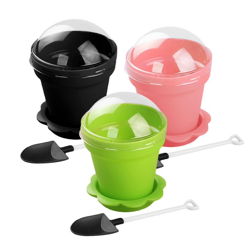 Behogar 10 sád kvetináčov v štýle DIY pečenia želé torta pena jogurt úložný držiak pohár s viečkami lopatka naberačky na párty potreby