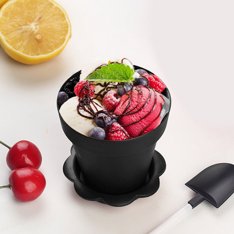 Behogar 10 sád kvetináčov v štýle DIY pečenia želé torta pena jogurt úložný držiak pohár s viečkami lopatka naberačky na párty potreby