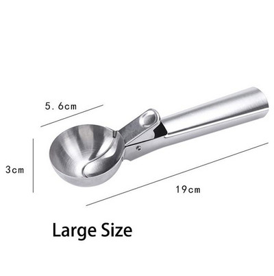 7-palcová prémiová nerezová oceľová naberačka na zmrzlinu, guľa na vykopávanie melónu, ideálna na mrazený jogurt, zmrzlinové poháre, kuchynský gadget
