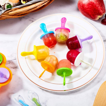 Ice Cream Ice Pops Mold Portable Food Grade Popsicle Mold Ball Maker Baby DIY Хранителна добавка Инструменти Плодов шейк Аксесоари
