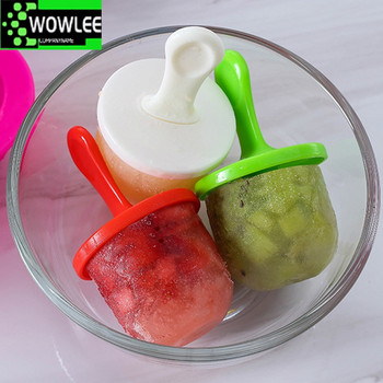 Mini 7Holes Ice Cream Pops Φόρμα σιλικόνης Grade Food Baby DIY Fruit Shake Ice Crea επαναχρησιμοποιήσιμο Popsicle Home Εργαλεία κουζίνας Δίσκος πάγου