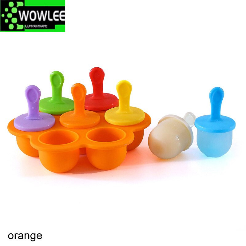 Mini 7-dierkové silikónové formy na zmrzlinu, potravinárske, detské, DIY ovocné shake, zmrzlina, opakovane použiteľná zmrzlina, domáce kuchynské náradie, miska na ľad