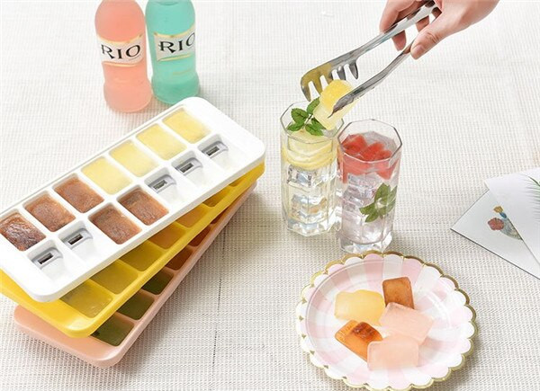 Vytvorte ľad za jednu sekundu, 14 mriežok, zásobník na ľad, ovocný výrobník ľadu, DIY, kreatívna malá forma na ľad, kuchynské príslušenstvo, ovládanie jedným tlačidlom
