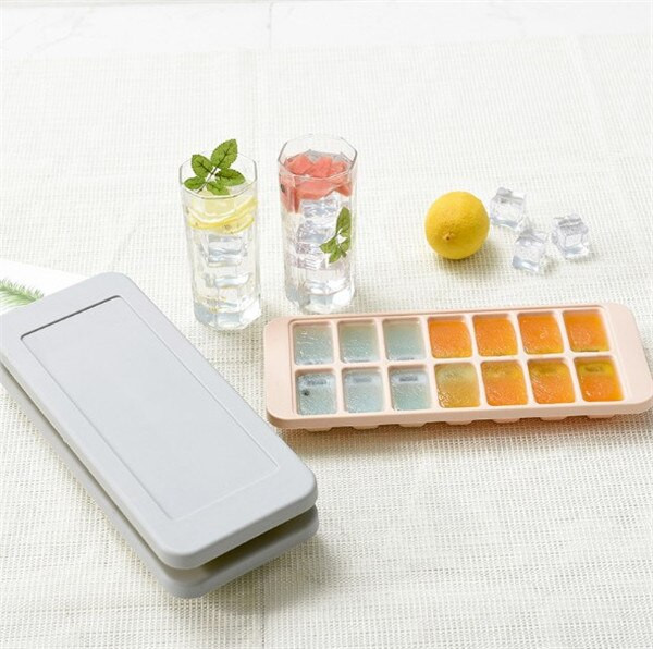 Vytvorte ľad za jednu sekundu, 14 mriežok, zásobník na ľad, ovocný výrobník ľadu, DIY, kreatívna malá forma na ľad, kuchynské príslušenstvo, ovládanie jedným tlačidlom