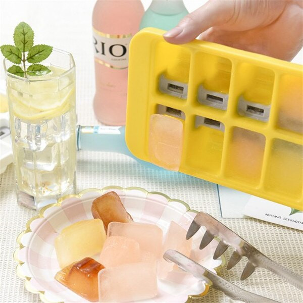 Vytvorte ľad za jednu sekundu, 14 mriežok, zásobník na ľad, ovocný výrobník ľadu, DIY, kreatívna malá forma na ľad, kuchynské príslušenstvo, ovládanie jedným tlačidlom