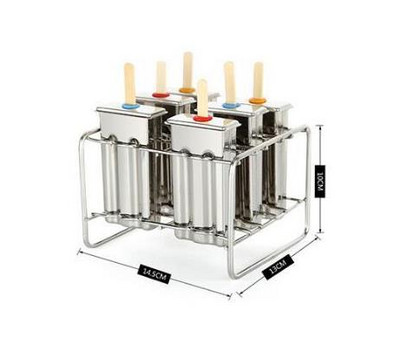 6/10 foriem z nehrdzavejúcej ocele, forma na zmrzlinu, forma na nanuk, držiak na tyčinky na ovocnú zmrzlinu