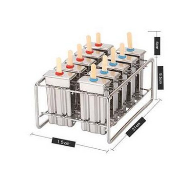 6/10 foriem z nehrdzavejúcej ocele, forma na zmrzlinu, forma na nanuk, držiak na tyčinky na ovocnú zmrzlinu