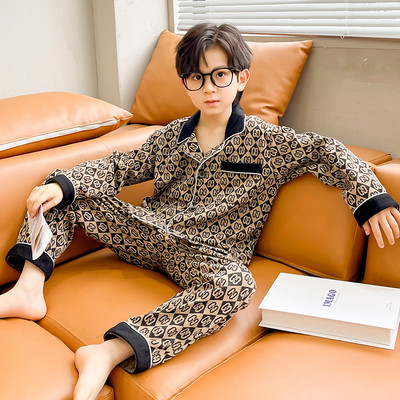 Detské kockované pyžamo pre chlapcov