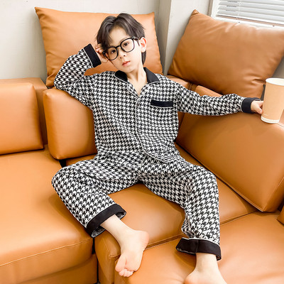 Detské kockované pyžamo pre chlapcov