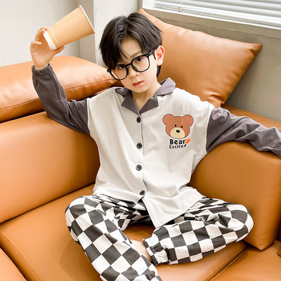 Detské kockované pyžamo pre chlapcov