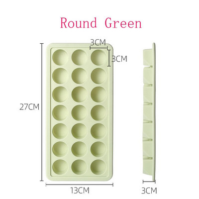 Silikónová miska na ľadové kocky s PP krytom, kuchynské pomôcky, príslušenstvo, letné srdce, okrúhle, plne mäkké silikónové výrobníky ľadových guľôčok