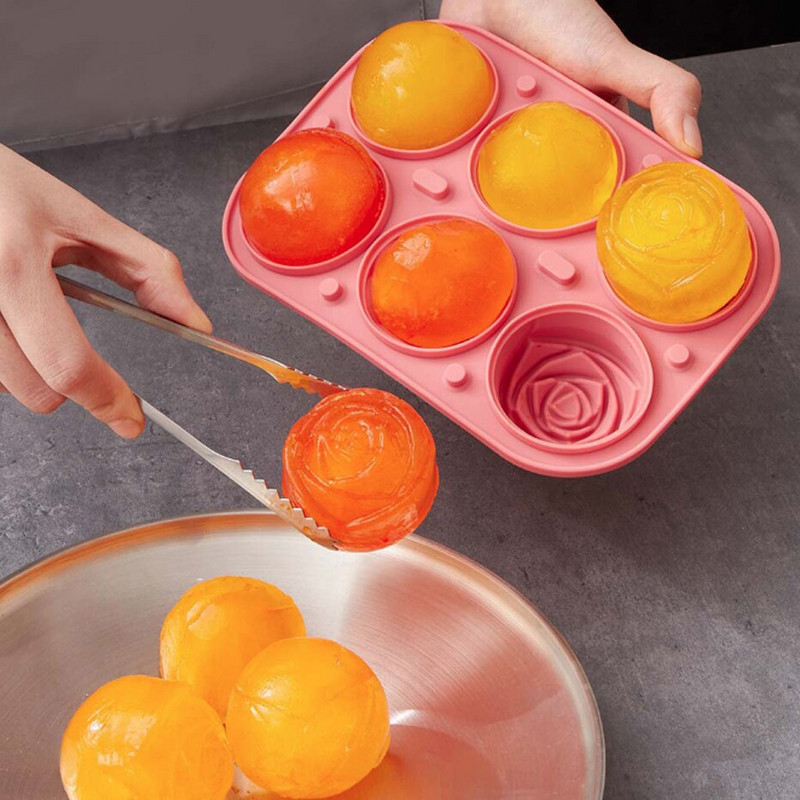 Silikónová forma Rose Diamond Ball, výrobca kociek ľadu, forma na čokoládu, tácka na zmrzlinu, nástroj na výrobu whisky, vína, koktailu, kocka ľadu