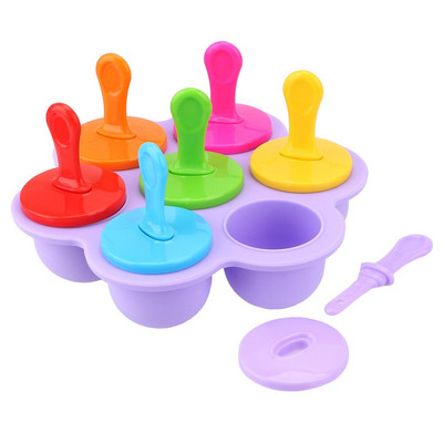 Forma na ľadové nanuky 7 otvorov, tácka na výrobu zmrzlinových guľôčok, kuchynské náradie, silikónová forma na nanuky potravinárskej kvality, príslušenstvo na ovocné kokteily