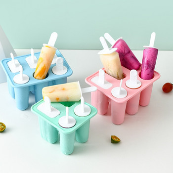 4/8 Cell Magnum Silicone Mold Силиконова форма за сладолед Форми за Popsicle Направи си сам Форма за сладолед Ice Pop Maker Mold Тава за лед