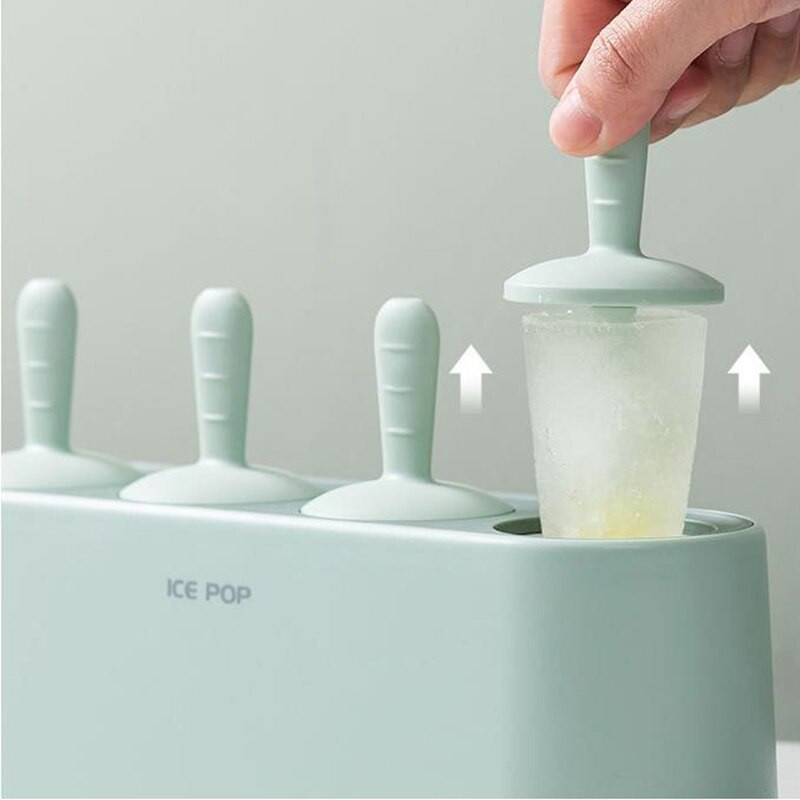 Sada foriem na nanuky, 4 kusy, domáci silikónový výrobník nanukov, ľahko uvoľniteľné formy na zmrzlinu, opakovane použiteľné kuchynské formy na nanuky