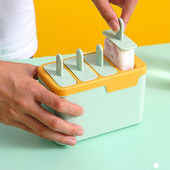 Plastový výrobník nanukov potravinárskej kvality, 4 mriežky, forma na zmrzlinu, letné ovocné formy na zmrzlinu, tácka na ľadové kocky