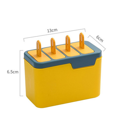 Plastový výrobník nanukov potravinárskej kvality, 4 mriežky, forma na zmrzlinu, letné ovocné formy na zmrzlinu, tácka na ľadové kocky